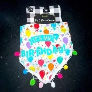NWT DOG BIRTHDAY BANDANNA SZ L/XL
